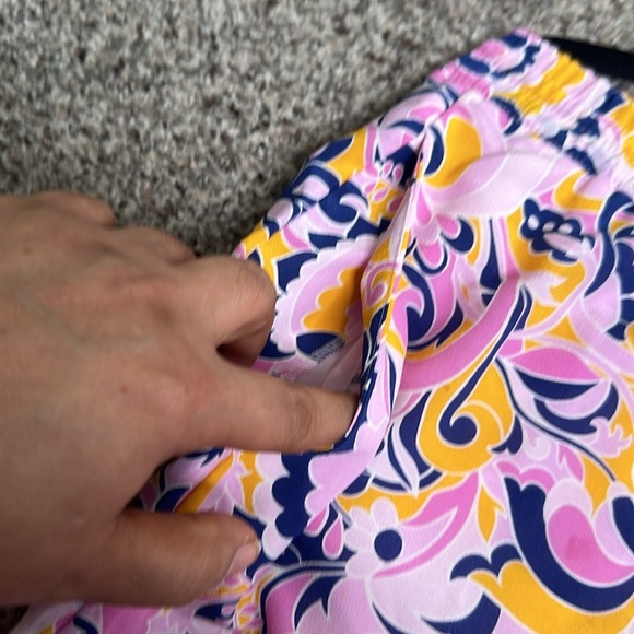 J crew slik pull on  paisley swirl multi color pants size 4 pink blue yellow - Picture 6 of 9
